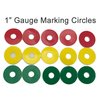 5S Supplies Gauge Warning Film Circles 1 inch Diameter Red, 5PK GWC-1IN-RED